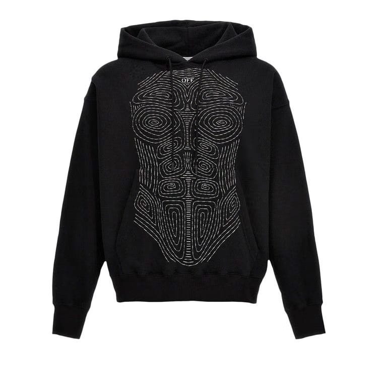 Off-White Body Stitch Skate Hoodie Black/White