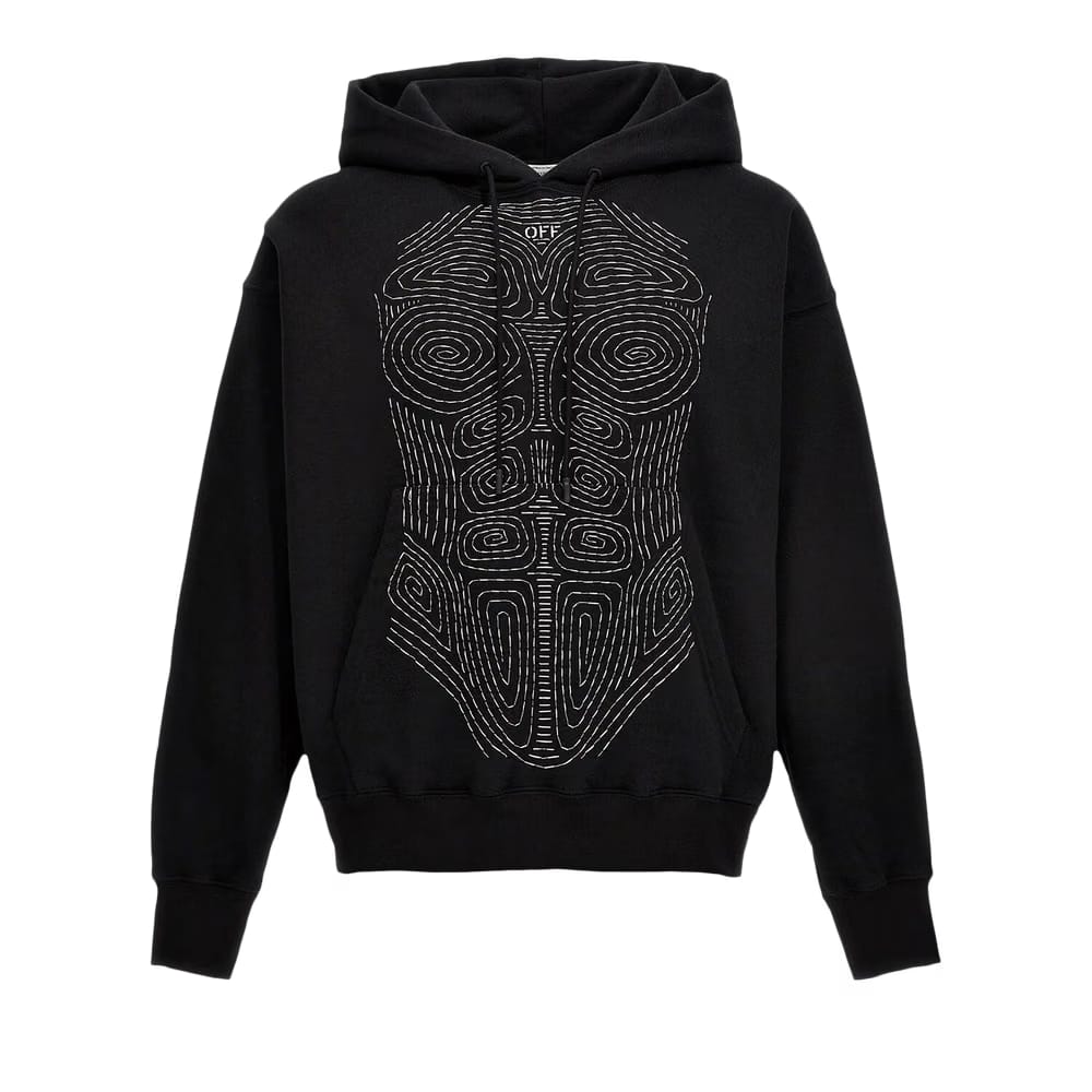 Off-White Body Stitch Skate Hoodie Black/White