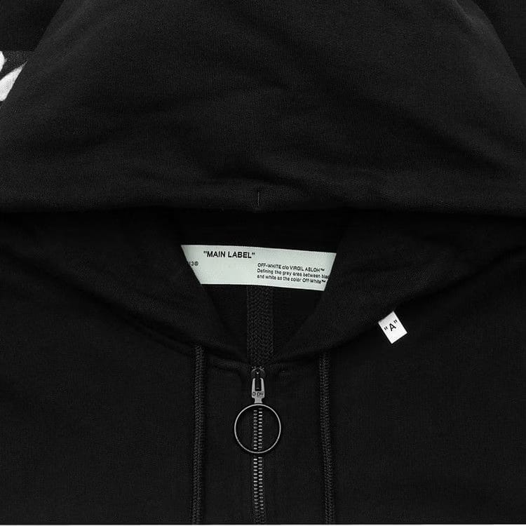 Off-White Caravaggio Square Slim Zip Hoodie Black/Multicolor