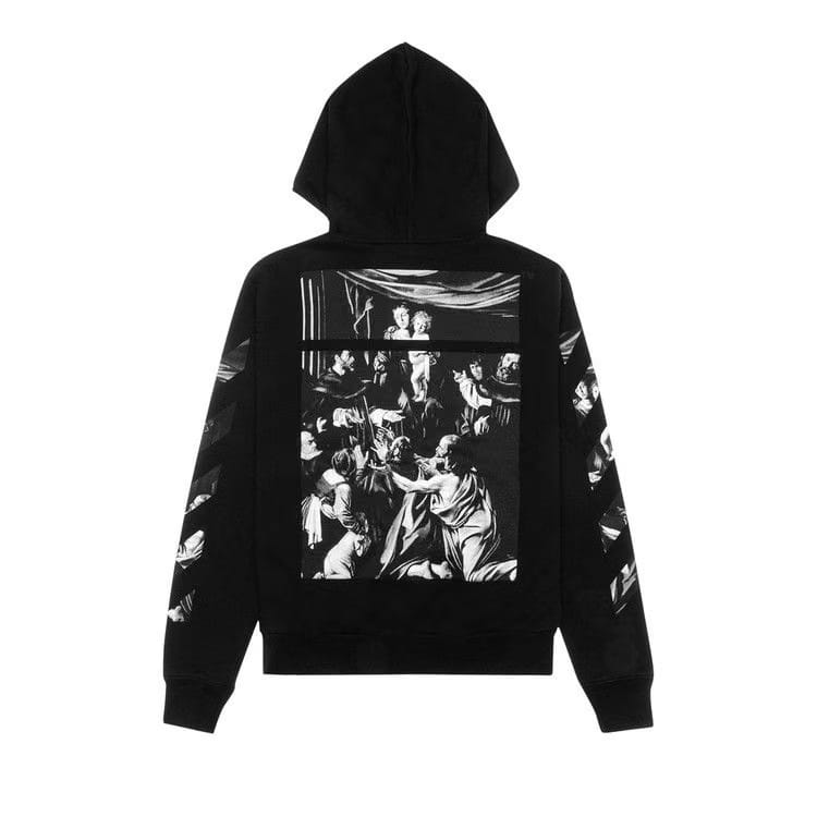 Off-White Caravaggio Square Slim Zip Hoodie Black/Multicolor