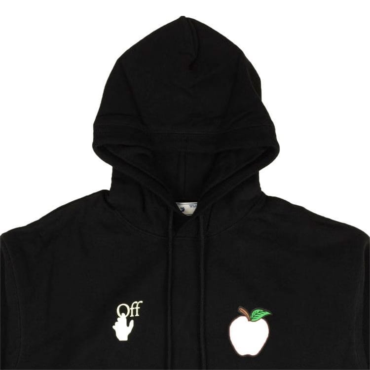 Off-White Apple Flatlock Hoodie Black