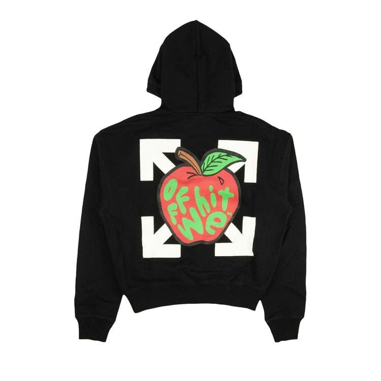 Off-White Apple Flatlock Hoodie Black