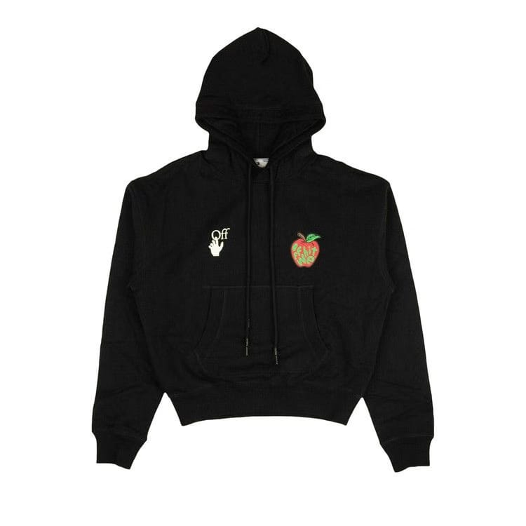 Off-White Apple Flatlock Hoodie Black