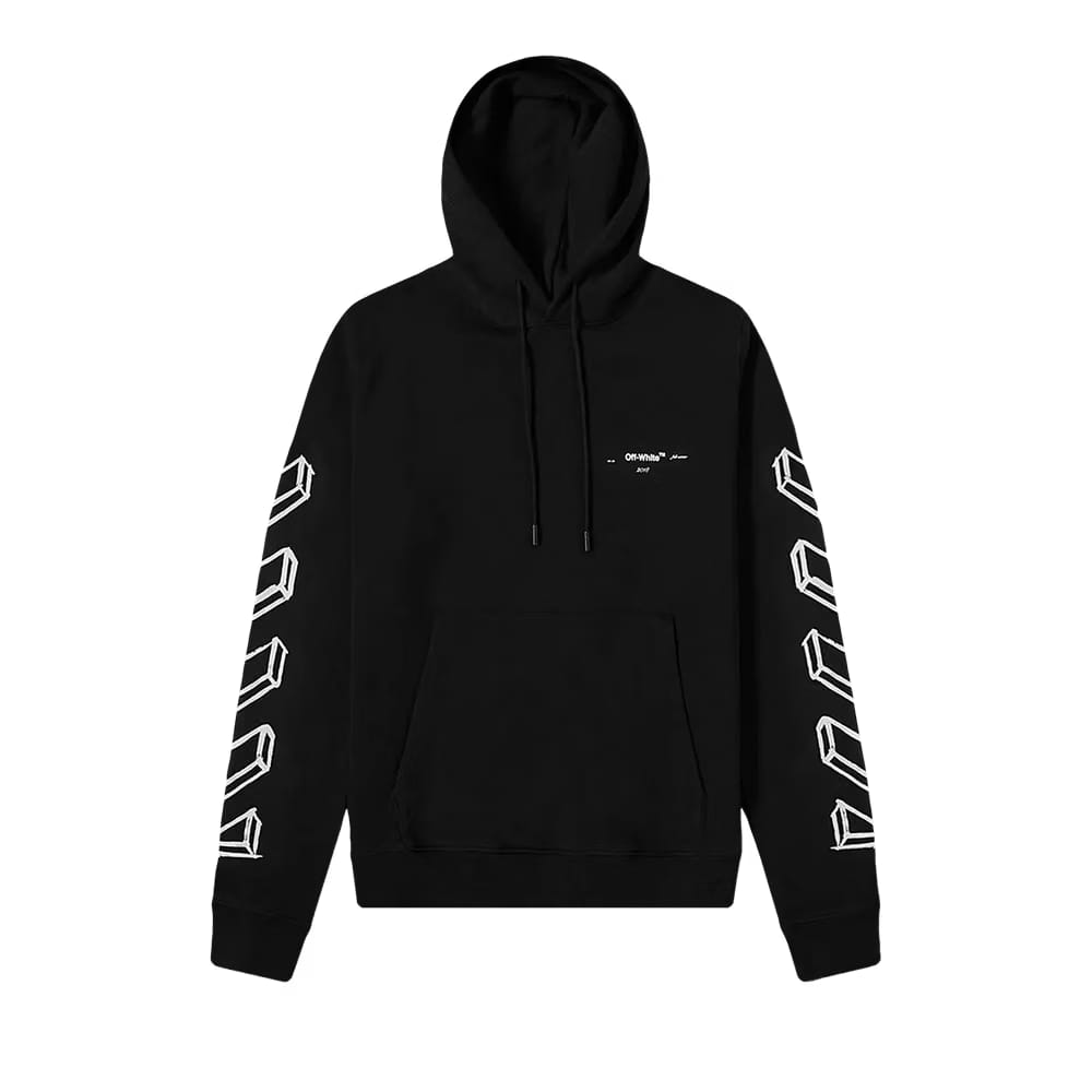 Off-White Diagonal Marker Arrows Hoodie Black