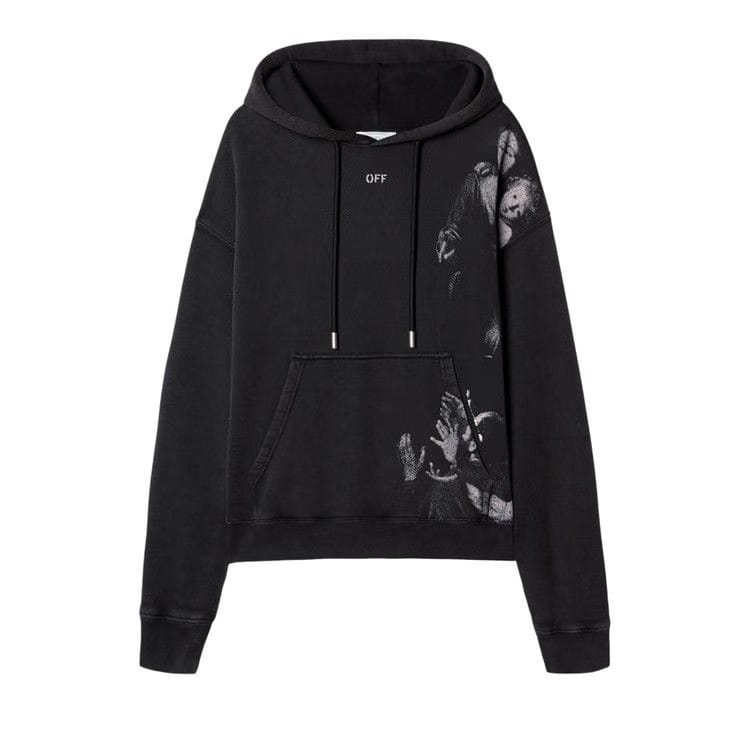 Off-White Blurred Mary Skate Hoodie Black/White