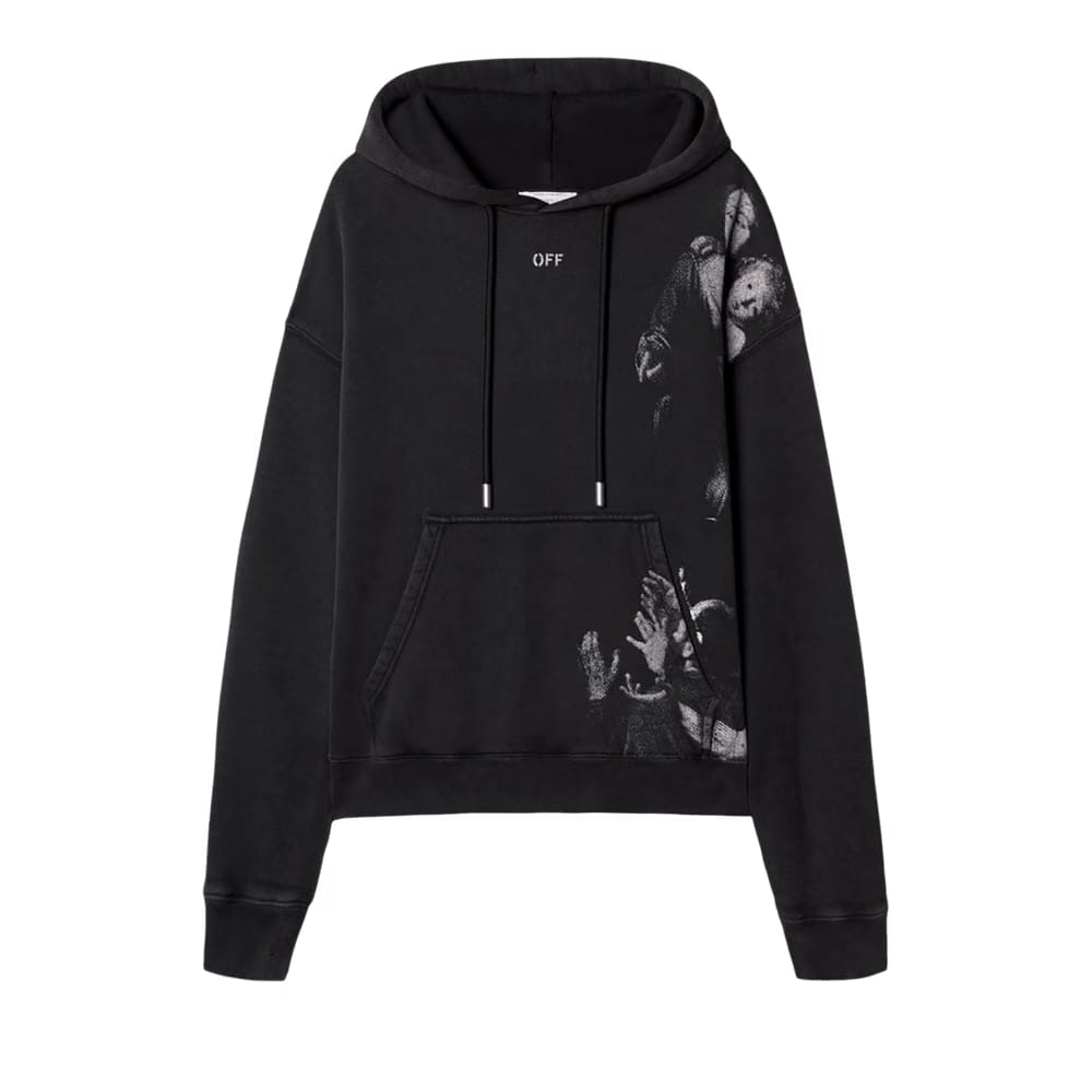 Off-White Blurred Mary Skate Hoodie Black/White