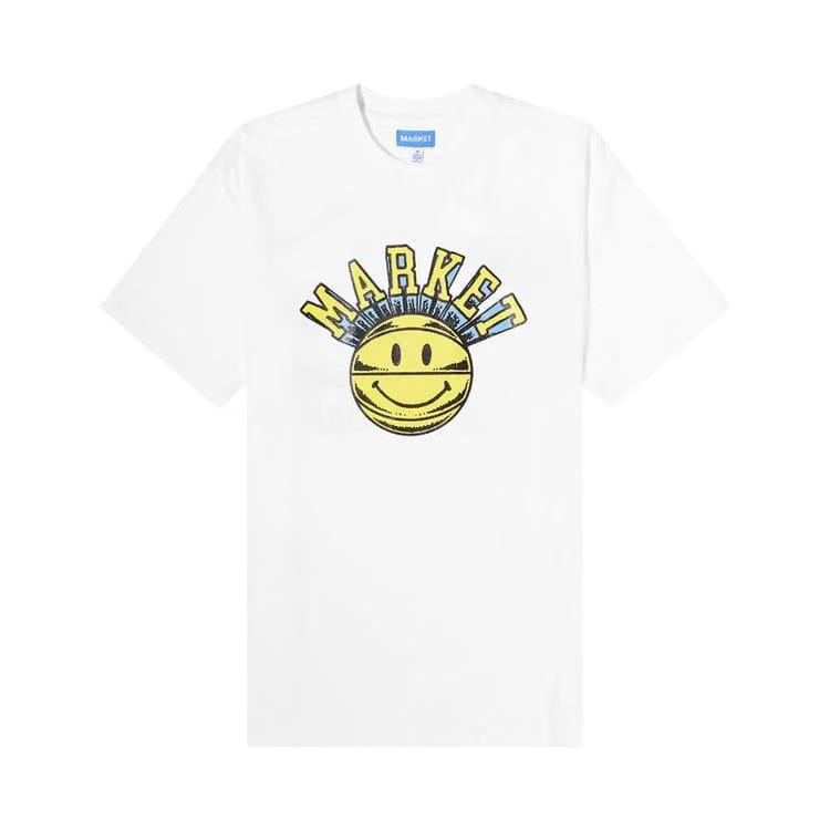 Market Smiley Hoops T-Shirt White