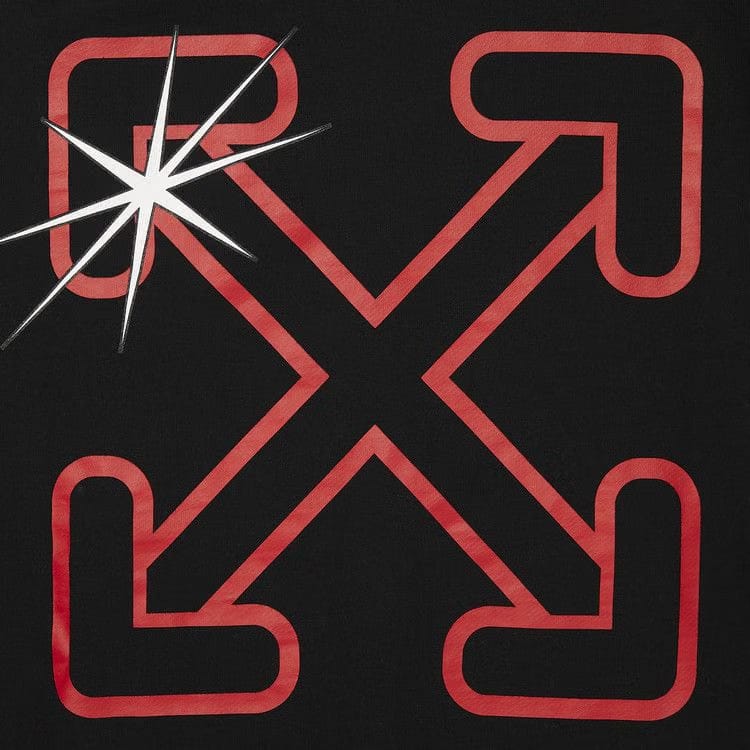 Off-White Starred Arrow Over Hoodie Black/Red
