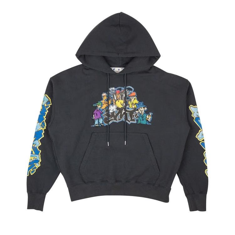 Off-White Graffiti Skate Hoodie Grey