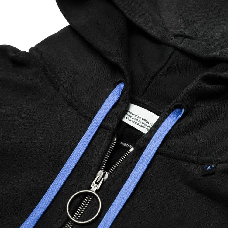 Off-White Abstract Arrows Double Zip Hoodie Black
