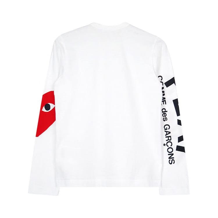 Comme des Garçons PLAY Oversized Heart Long-Sleeve T-Shirt White