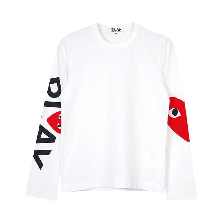 Comme des Garçons PLAY Oversized Heart Long-Sleeve T-Shirt White