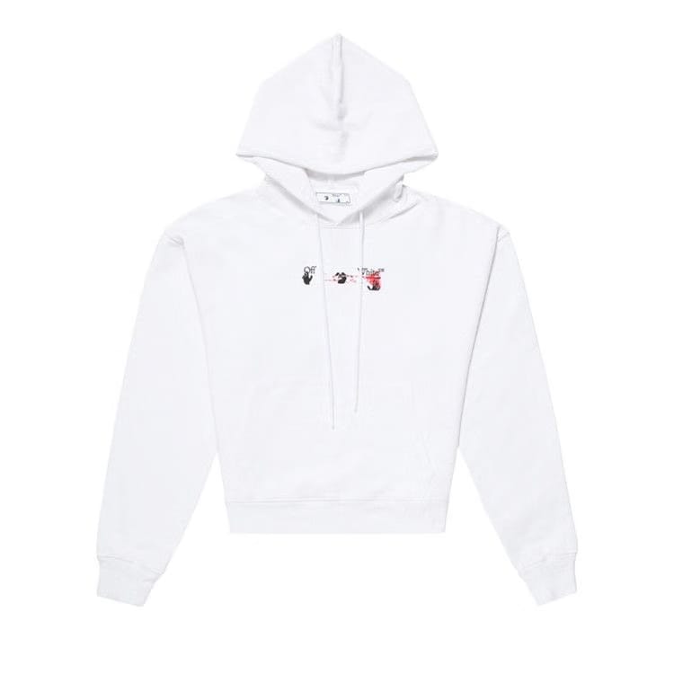 Off-White Acrylic Arrow Over Hoodie White/Fuchsia