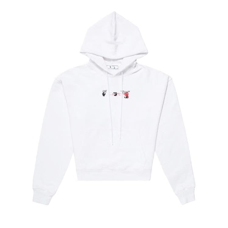 Off-White Acrylic Arrow Over Hoodie White/Fuchsia
