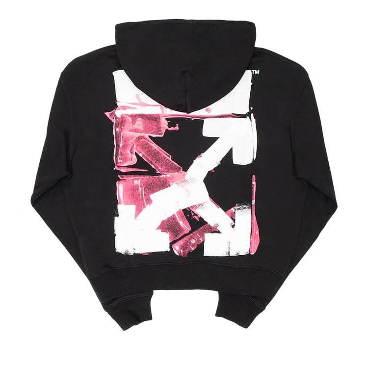 Off-White Acrylic Arrow Over Hoodie Black/Fuchsia