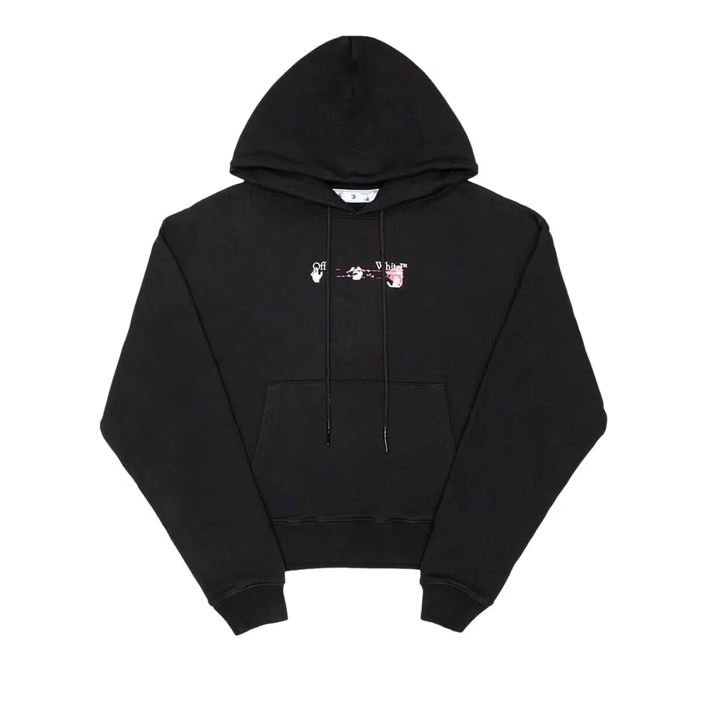 Off-White Acrylic Arrow Over Hoodie Black/Fuchsia