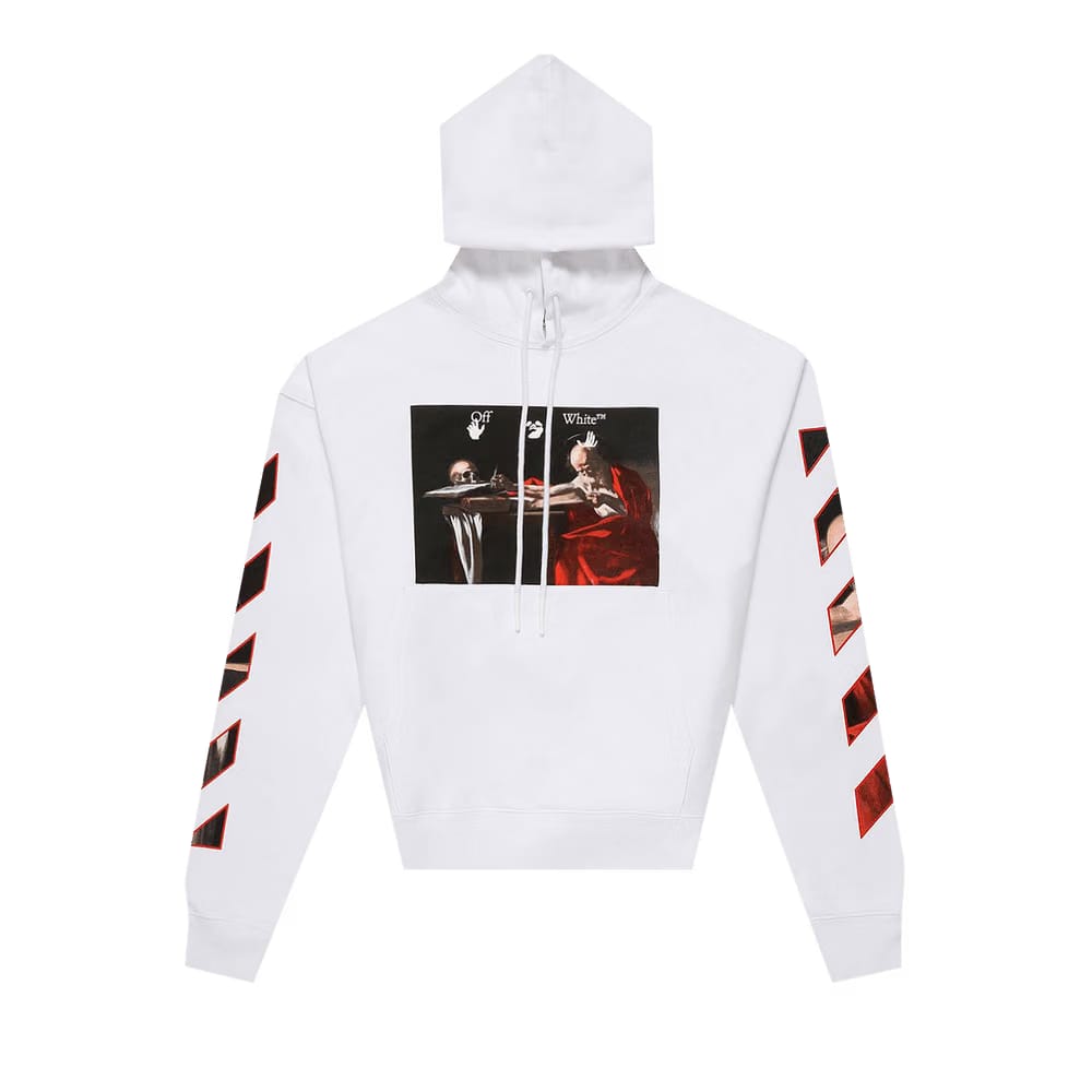 Off-White Caravaggio Print Hoodie White/Black