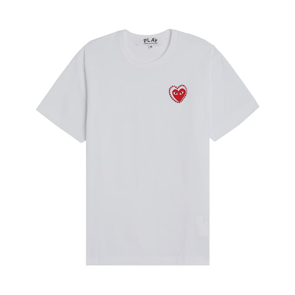 Comme des Garçons PLAY Metalstone Heart T-Shirt White/Red