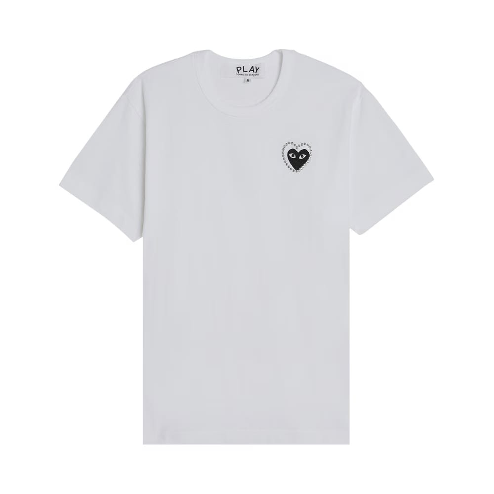 Comme des Garçons PLAY Metalstone Heart T-Shirt White/Black