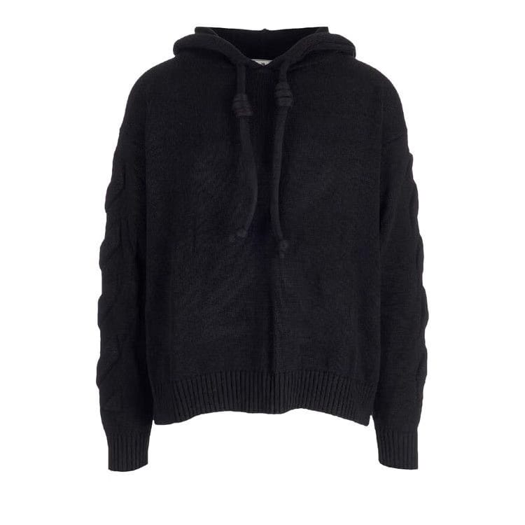 Off-White 3D Diagonal Knit Hoodie Black