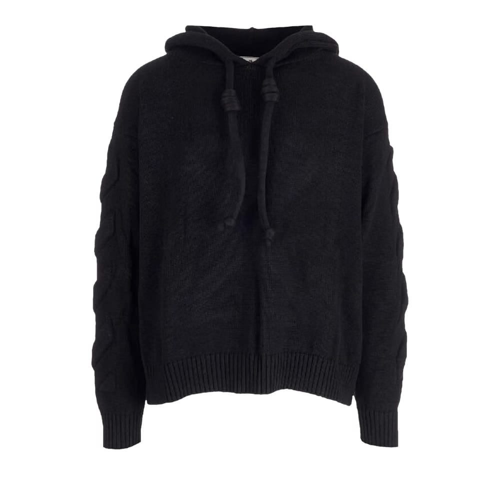 Off-White 3D Diagonal Knit Hoodie Black