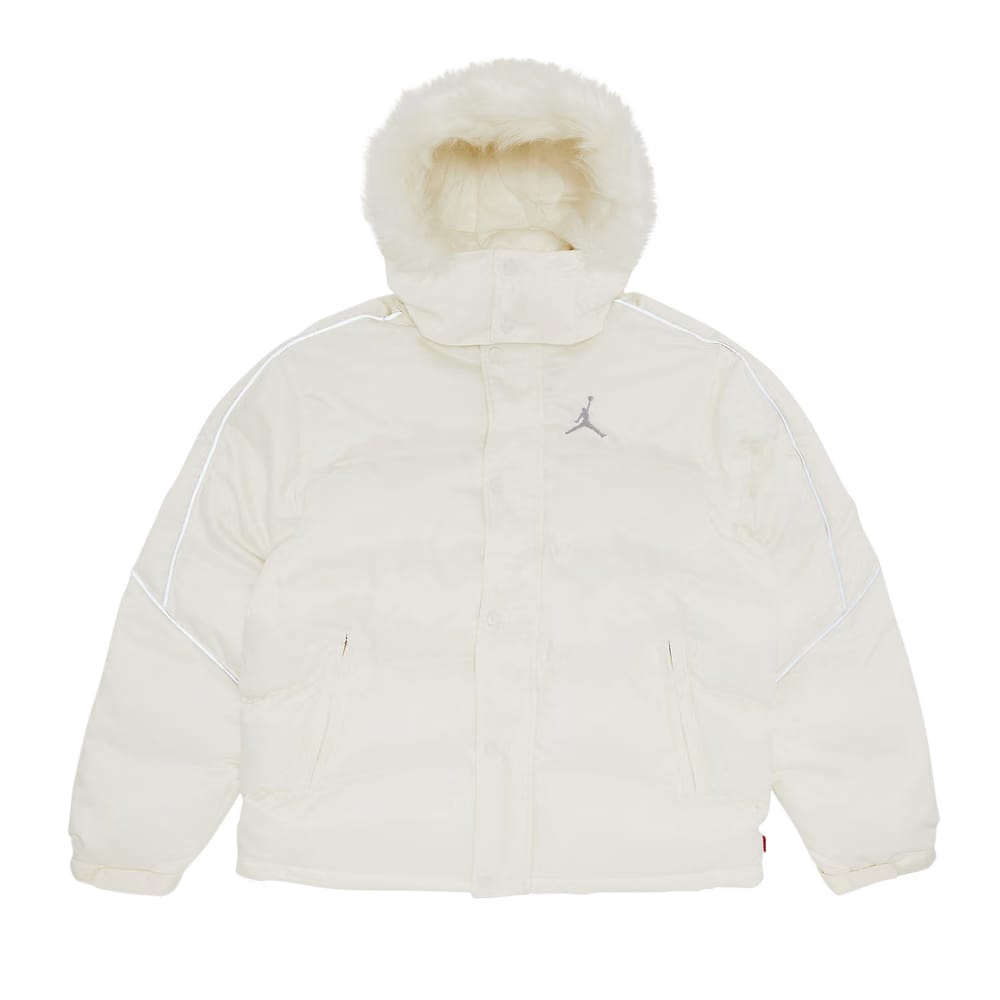 Supreme x Jordan Puffer Jacket White