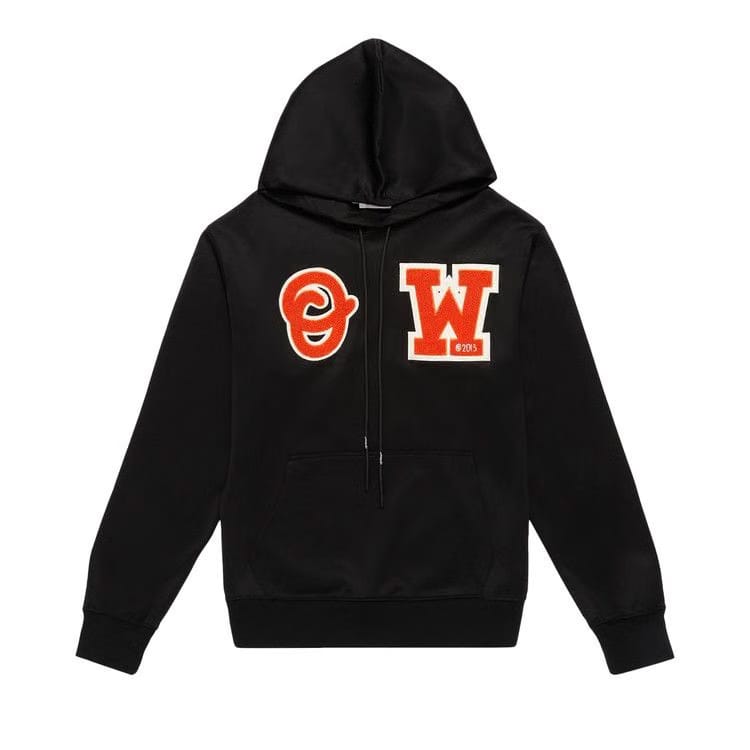 Off-White Patch Slim Hoodie Black/Orange