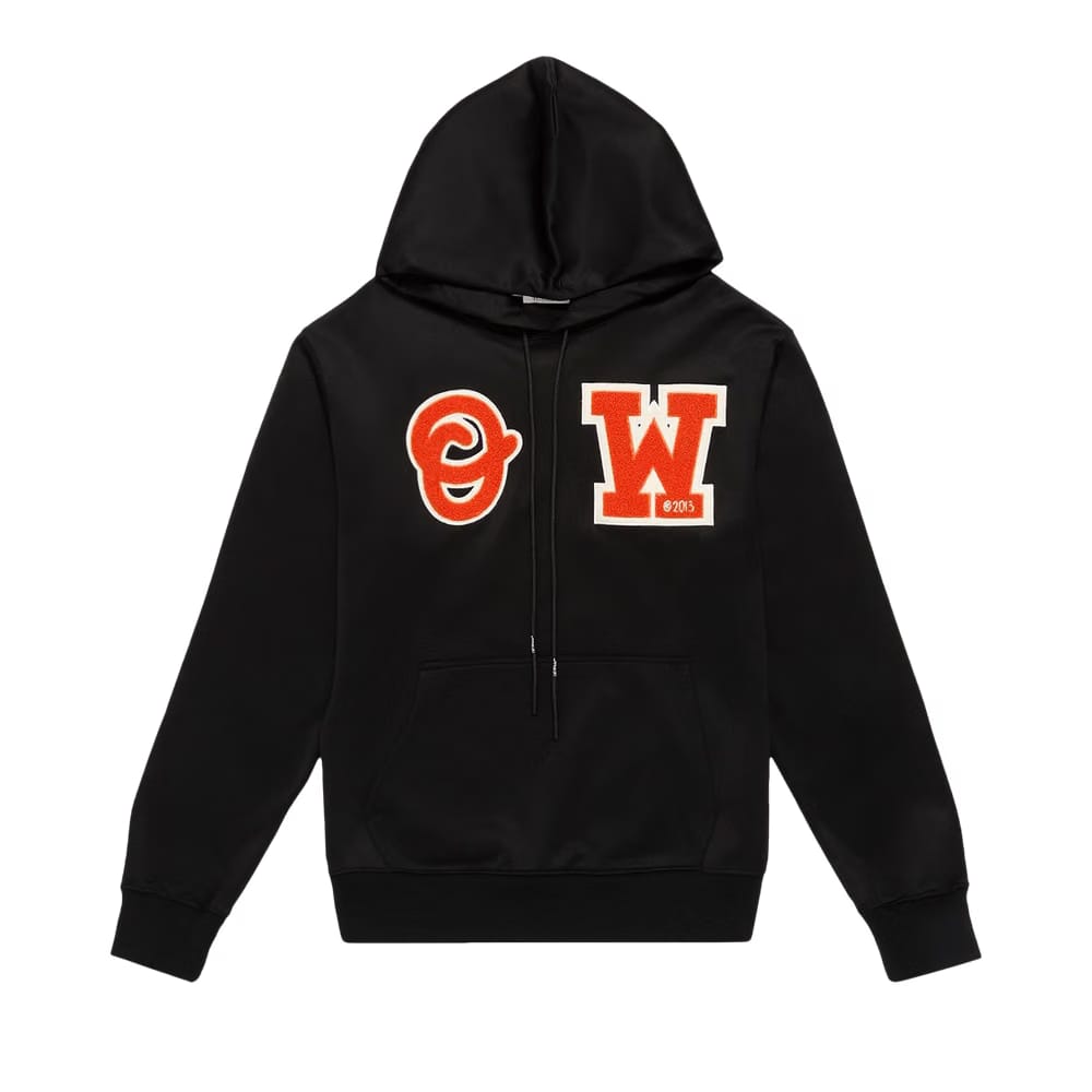 Off-White Patch Slim Hoodie Black/Orange