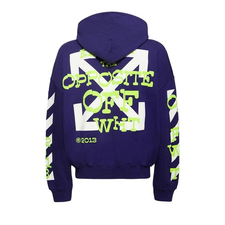 Off-White Opposite Arrow Boxy Hoodie Purple/Lime