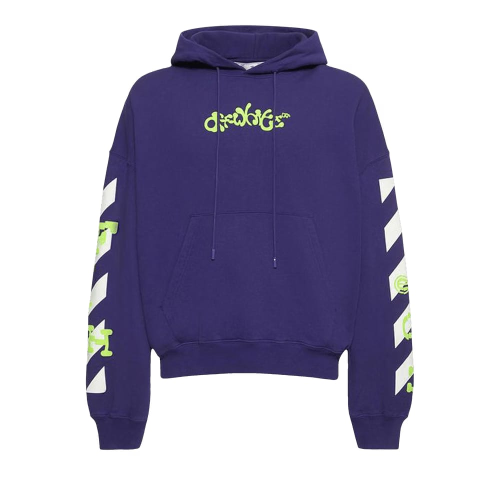 Off-White Opposite Arrow Boxy Hoodie Purple/Lime