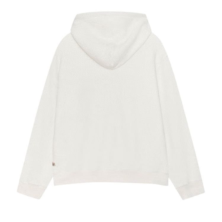 Stussy Double Layer Waffle Zip Hoodie Off White