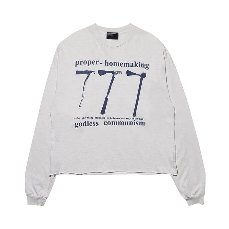 Enfants Riches Déprimés 777 Long-Sleeve T-Shirt Faded White