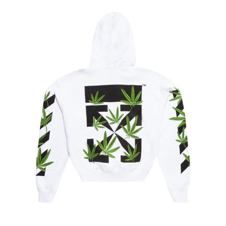 Off-White Weed Arrows Over Hoodie White/Green