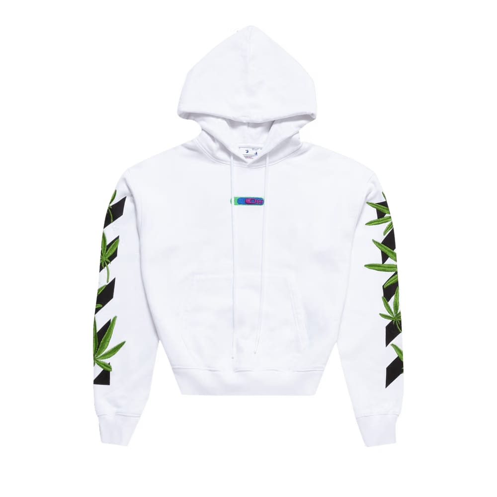 Off-White Weed Arrows Over Hoodie White/Green