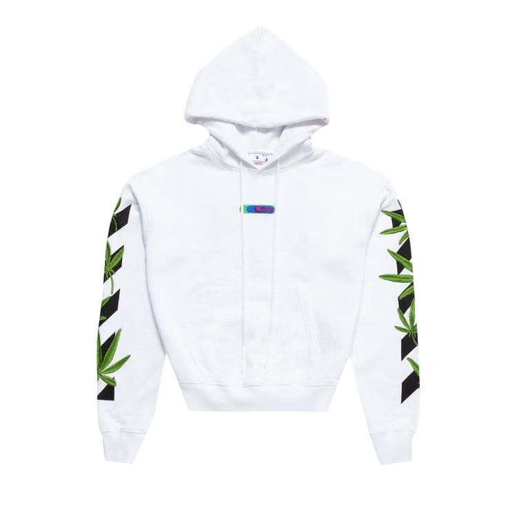 Off-White Weed Arrows Over Hoodie White/Green