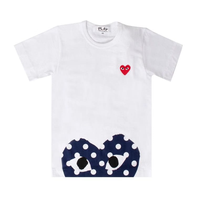 Comme des Garçons Play T-Shirt With Polka Dot Heart White