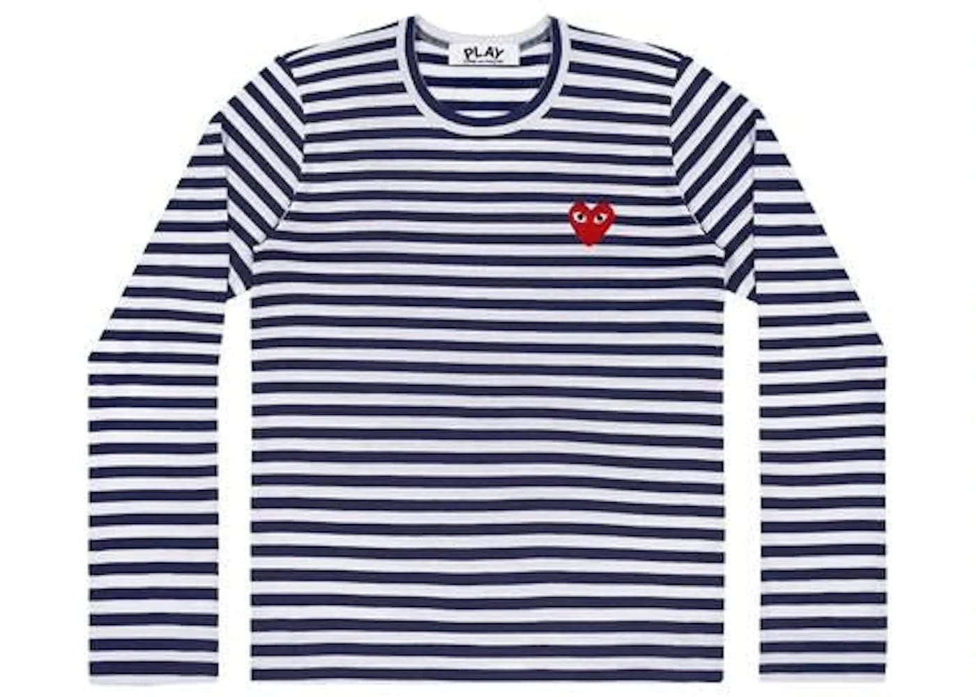 Comme des Garçons PLAY Striped Long-Sleeve T-Shirt Navy/White