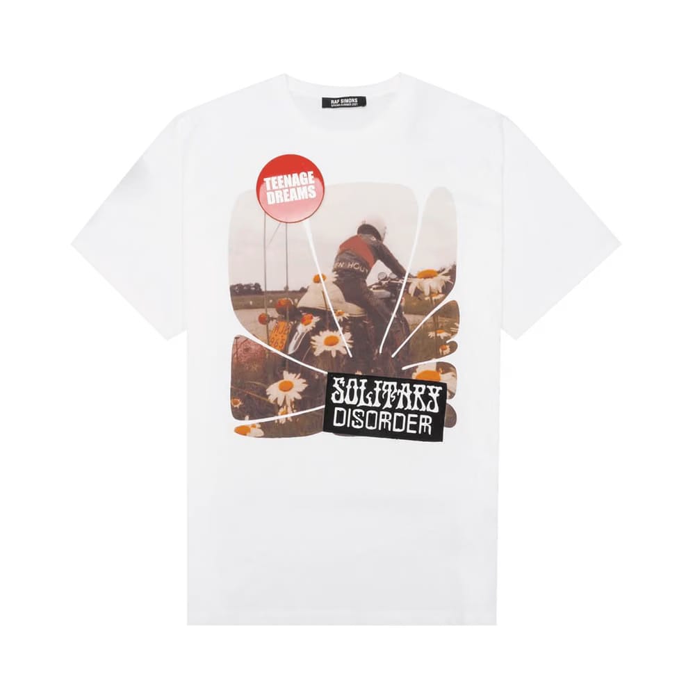 Raf Simons Big Fit T-Shirt Solitary Disorder White