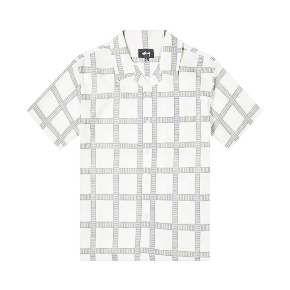 Stussy Hand Drawn Plaid Shirt Off White