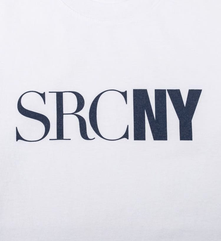 Sporty & Rich SRCNY T-Shirt White/Navy Print