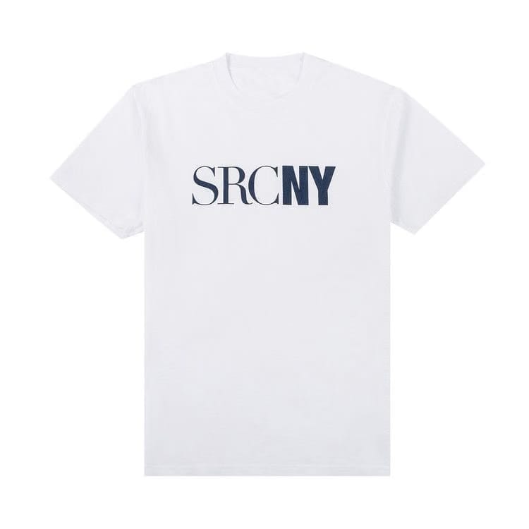 Sporty & Rich SRCNY T-Shirt White/Navy Print