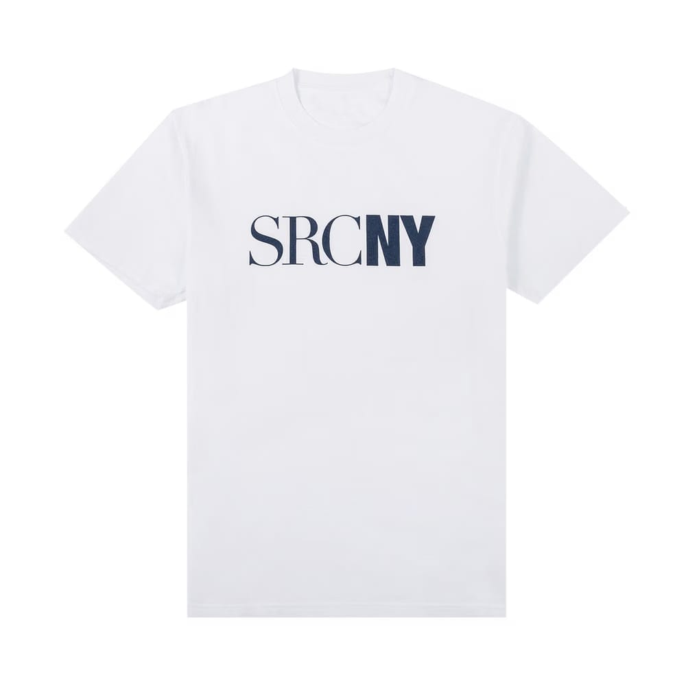 Sporty & Rich SRCNY T-Shirt White/Navy Print