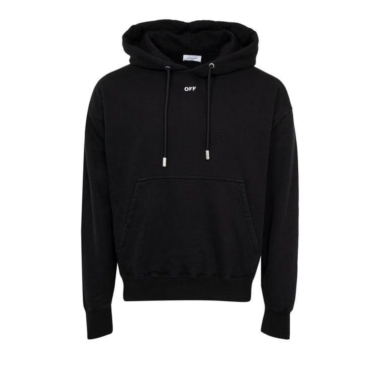 Off-White Arrow Embroidered Skate Hoodie Black/White