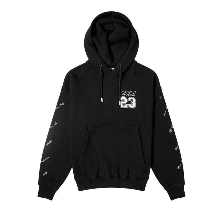 Off-White 23 Logo Skate Hoodie Black/White