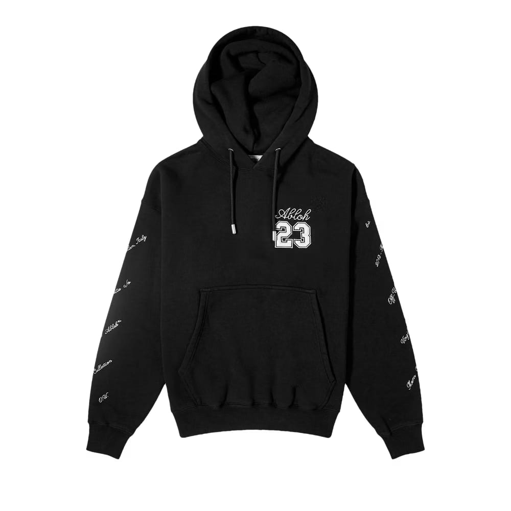 Off-White 23 Logo Skate Hoodie Black/White