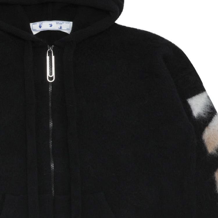 Off-White Diag Brushed Zip Hoodie Black/Multicolor
