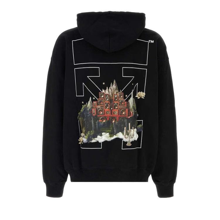 Off-White Landscape Arrow Skate Hoodie Black/White