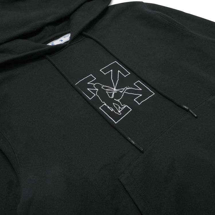 Off-White Workers Logo Slim Hoodie Black/White