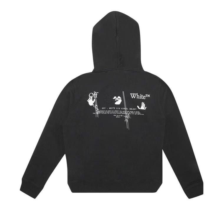 Off-White Workers Logo Slim Hoodie Black/White