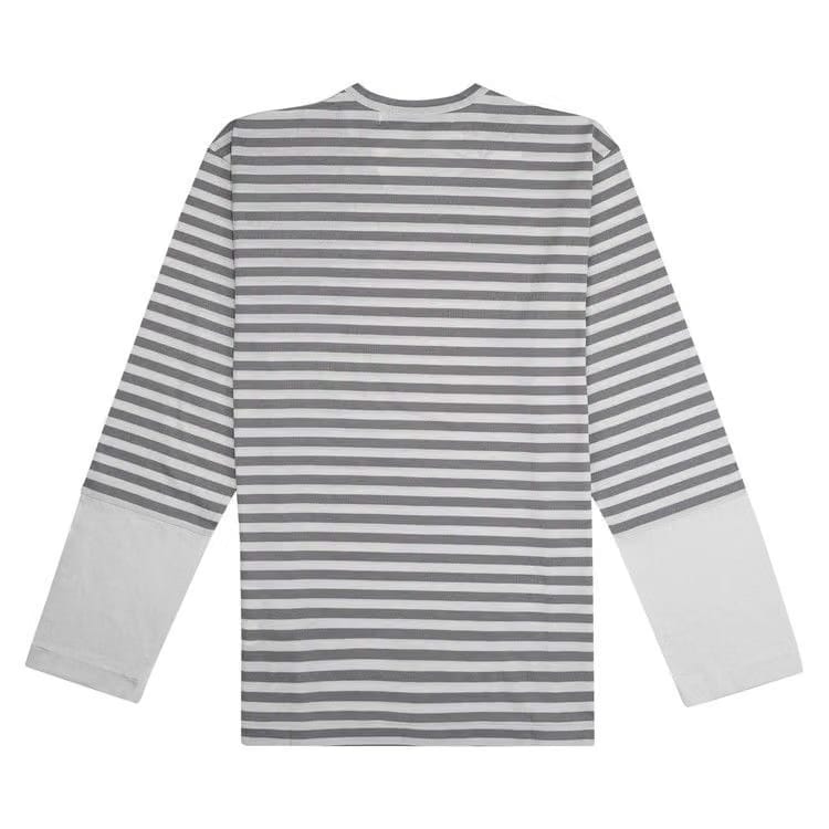 Comme des Garçons PLAY Striped Long-Sleeve T-Shirt Grey/White